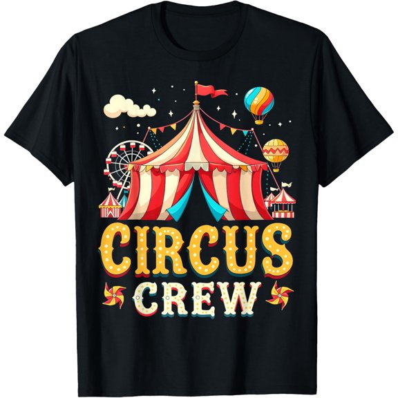 men and women can wear,Circus Crew Fun Carnival Tent T-Shirt