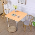 thumbnail image 1 of HSHDLDF JISEN Housse de Dessus de Table Carrée 34x34 Pouces E-Champagne Spandex Ajustée Extensible Nappe, 1 of 6