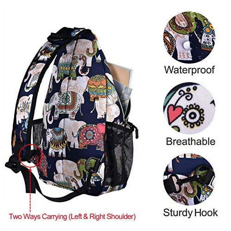MOSISO Polyester Sling Bag Backpack Travel Hiking Outdoor Sport Crossbody Shoulder Bag Multipurpose Daypack for Women Men, Space Gray Camouflage