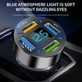 thumbnail image 1 of 66W Car Fast Charger | 4 USB Ports QC3.0 with LED Voltage Display | Universal 12V-24V Compatibility | High-Gloss Scratch-Resistant Case | Fast Charging Adapter for Phones, Tablets, Cameras | 1 Pack, 1 of 6