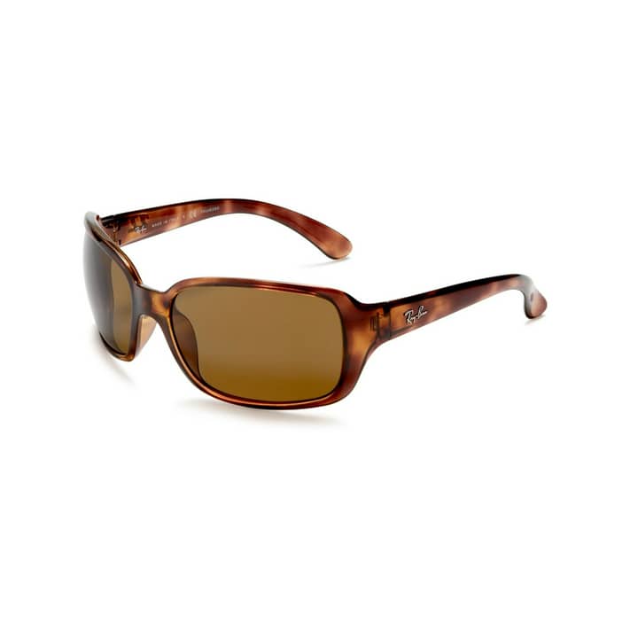 Ray-Ban Women's Polarized Highstreet RB4068-642/57-60 Brown Square  Sunglasses 