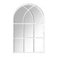 thumbnail image 1 of Espejo decorativo de pared con marco arqueado para tocador. Blanco, 1 of 6