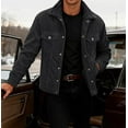 thumbnail image 3 of Men's New Corduroy Jacket, Lined Casual Loose Fit Trucker Coat with Multiple Colors Sizes S-XXL for Fall Winter, 3 of 12