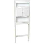 Zenna Home Country Cottage Over the Toilet Bathroom Storage Spacesaver, White