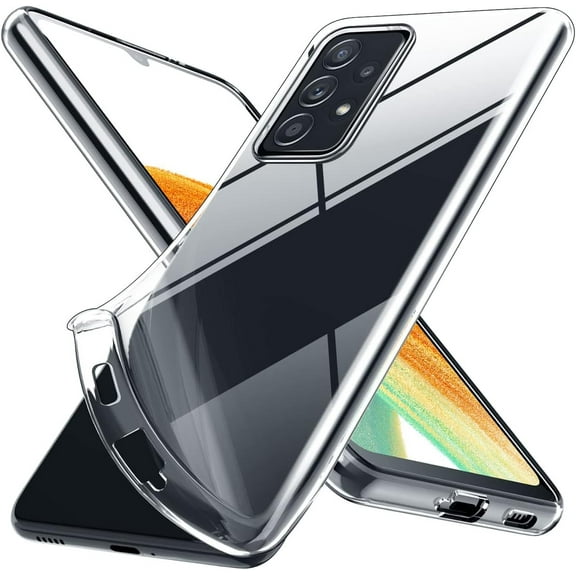 Crystal Clear Samsung Galaxy A33 Case.Soft Slim Fit Transparent Plastic TPU Protective Silicone Cover Phone Case for Samsung A33 [Scratch-Resistant] [Slim Thin & Comfort Grip] [Shockproof]