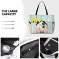 thumbnail image 5 of Yiaed White Bunny Bottom And Easter Eggs Print Large Capacity Beach Travel Bag - Waterproof Zipper Vacation Tote for Sandproof Storage, and Camping, 5 of 5
