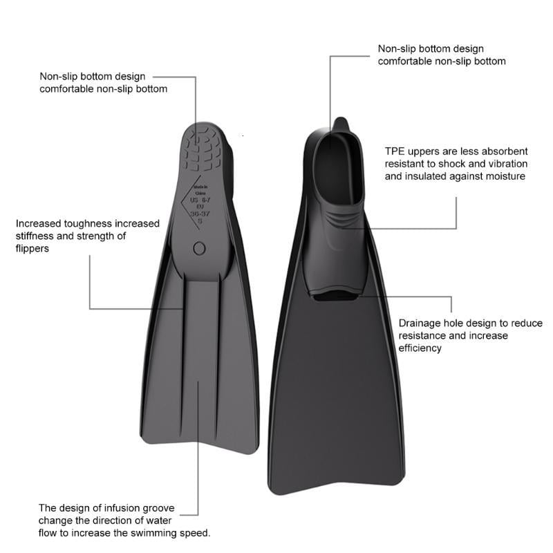 CEORPER Diving Fin Swimming Surfings Beach Water Fin Flippers Scubas Diving Shoe