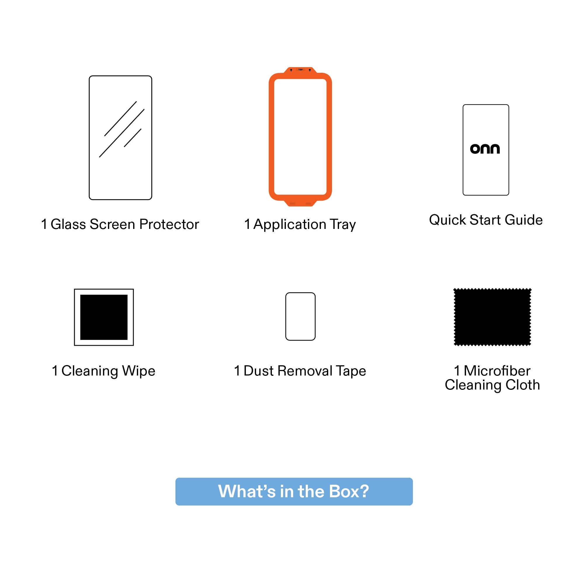 onn Glass Screen Protector with Easy Application Tray for Samsung Galaxy S24 FE
