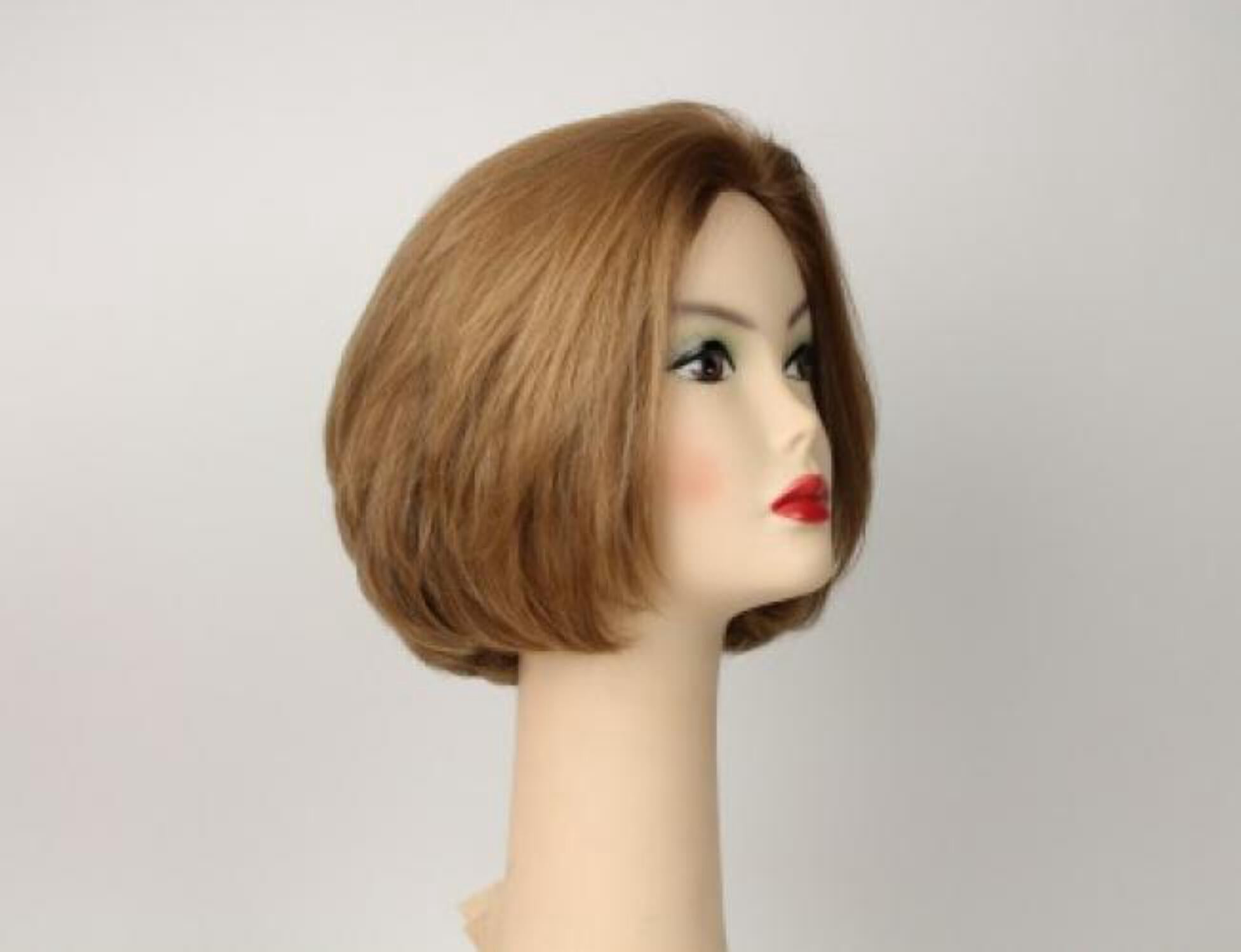 European Human Hair Freeda Wig Medium-Light Blonde Dorothy With Red Tones Size Small