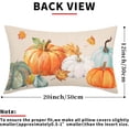 thumbnail image 3 of Blue and White Pumpkins Pillow Covers Fall Decorative Lumbar Pillows 12x20 Set of 2 Autumn Thanksgiving Throw Pillow Covers Farmhouse Pillowcases Cotton Linen Cushion Cover for Couch Bed Sofa Chair, 3 of 6