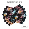 thumbnail image 2 of Placemats Set Of 4 / 6, Hibiscus Rose Placemats For Dining Table Indoor/Outdoors Heat Resistant Washable Placemats 18" X 12", 2 of 8