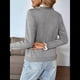 thumbnail image 4 of Suéteres de Cuello Redondo con Botones para Mujer, Suéteres Acogedores, Blusas de Larga, Conjuntos de Otoño Gris S, 4 of 10
