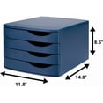 thumbnail image 2 of Djois® Re-Solution Desktop Drawer, Recycled Polystrene, 4 Drawers, Blue (2686374302), 2 of 2