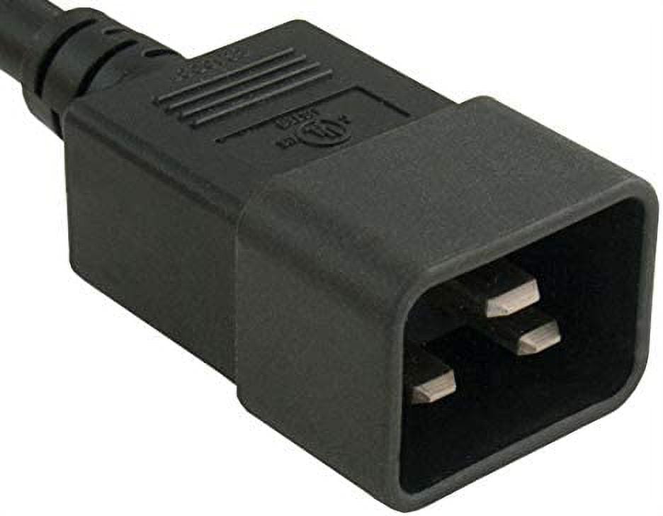 Cable Leader 12 AWG 20A 250V Heavy Duty Power Cord (IEC320 C20 to IEC320 C19) UL Listed (15 Foot (1 Pack))