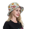 thumbnail image 6 of Bingfone Lobster Sea Shell Bucket Hat for Men Women,Packable Reversible Printed Sun Hats,Fisherman Outdoor Travel Hiking Beach Caps, 6 of 7
