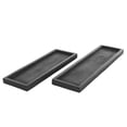 thumbnail image 6 of DecMode 22", 18"W Black Marble Slim Textured Tray, 2-Pieces, 6 of 9
