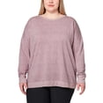thumbnail image 5 of Mondetta Women's Leopard Print Soft Moisture Wicking Relaxed Fit Sweatshirt Top, 5 of 6