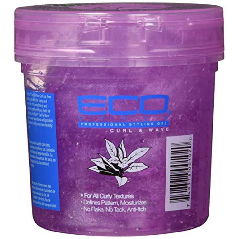 Eco Style Ecoco Hair Gel - Curl And Wave - Anti-Itch, Alcohol-Free Formula  - Perfect Hold For Angled Or Tapered Sides - Ideal For Wavy Hair - No