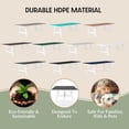 thumbnail image 4 of WestinTrends Cape May 90" HDPE Rectangle Outdoor Patio Dining Table With Umbrella Hole and Metal Frame, Gray, 4 of 15