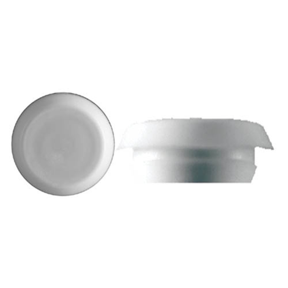 50 3/4" White Plastic Flush Type Hole Plugs 1" Head