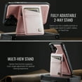 thumbnail image 4 of Allytechgroup 2 In 1 Wallet Case for iPhone 16, PU Leather Magnetic Case with Detachable Cards Holder Support Wireless Charging Full Body Protector Cover for iPhone 16, Rosegold, 4 of 11