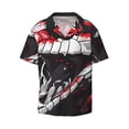 thumbnail image 5 of Picia Fierce Red Viper Graphic Art Men's Linen Shirts Short Sleeve Cuban Beach Shirts Casual Shirts Button Down Shirt for Men Beach Summer Wedding Shirt-4X-Large, 5 of 7