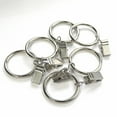 thumbnail image 5 of 25 Pack Curtain Rings with Clips Hooks, Rustproof Stainless Steel Drapery Rings for Tension Rod Bracket Eyelets Hangers, 5 of 6