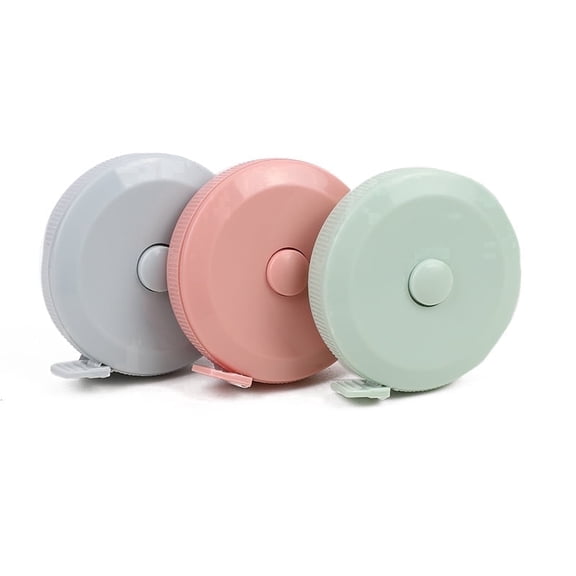 6Pack Tape Measure Measuring Tape for Body Fabric Sewing Tailor Cloth Knitting Craft Weight Loss Measurements Retractable 60-inch 1.5 Meter, Small Push ButtonDouble Scales Rulers