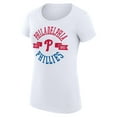 thumbnail image 2 of Women's G-III 4Her by Carl Banks White Philadelphia Phillies Super-Slim Fit Lightweight City Graphic T-Shirt, 2 of 5
