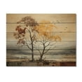 thumbnail image 3 of Designart "Brich Tree euphony Of" Floral Print on Natural Pine Wood, 3 of 5