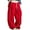 Red, variant on Kaemgyyd Baggy Pants for Women Trendy Drawstring Elastic Waist Trackpants Casual Loose Wide Leg Streetwear
