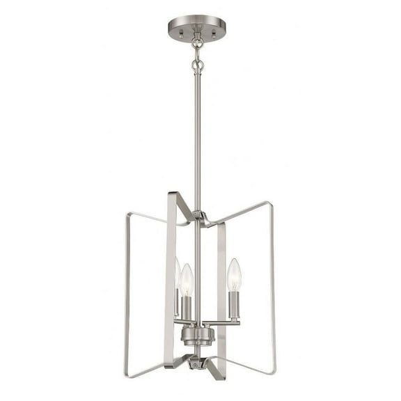 3 Light Foyer in Transitional Style-14 inches Tall and 13 Inche Wide-Brushed Polished Nickel Finish Bailey Street Home 139-Bel-4652578