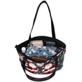 thumbnail image 5 of Christmas Canvas Leather Mix Hand Bag for Women, Stylish Twill Sponge Jeanette Purse, 30x10.5x39cm/11.8x4.1x15.4in, 5 of 5
