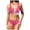 Pink, variant on EHQJNJ Swim Suits for Women 2025 Wire Women's High Waisted Bikini Set Colour Blocked Tummy Swimsuit Two Piece Swimsuit 2025 Micro Bikini Extreme Shaping Swimsuits for Women