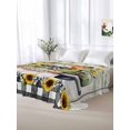 thumbnail image 6 of Twin Flat Sheet Only Green Truck Sunflower on Wood Grain Soft Microfiber Cooling Bedding Sheets Black White Plaid Flat Bed Sheet for Hotel,Home Decor, 6 of 9