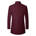 thumbnail image 3 of Male Casual Collar Woolen Mid Length Coat Jacket, 3 of 3