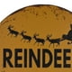 thumbnail image 3 of Letrero de hojalata con texto en inglés "Reindeer Fly Zone", póster, decoración navideña, manualidades, 3 of 6