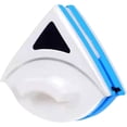 thumbnail image 1 of Limpiador de ventanas magnético, herramienta de cepillo de lavado de limpiaparabrisas de vidrio magnético de doble cara con forma de triángulo azul Herramientas de cepillo de lavado de limpi, 1 of 5