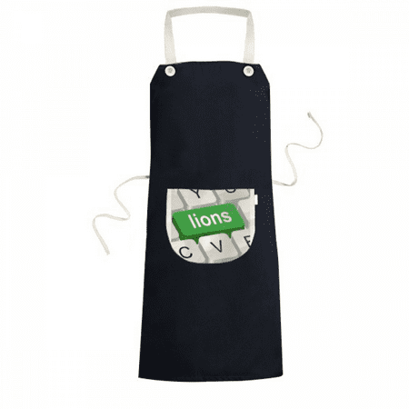 

Surrounded Lions Keyboard Letters Apron Bib Sarong Cooking Baking Kitchen Pocket Pinafore