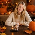 thumbnail image 4 of Halloween Campfire Tealight Holder, Cute Ghost Mummy Scarecrow Statue Tealight Candle Holders, Ghost Campfire Gathering for Halloween Decorations Indoor (Style-B), 4 of 5