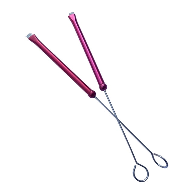 1 par de cepillos de alambre de batería Regalos Manijas cómodas Cepillos de percusión retráctil ajustable para jazz Folk Adultos Rock Band Rojo
