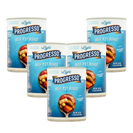 - (5 Pack) Progresso Light Beef Pot Roast Soup, 18.5 oz Can