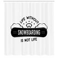 thumbnail image 3 of Ambesonne Adventures Shower Curtain, Snowboarding Calligraphy, 69"Wx75"L, Charcoal Grey White, 3 of 3