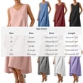 thumbnail image 2 of Vestido Corto para Mujeres Moda de Verano Sólido Cuello en V sin Mangas Bolsillo Plisado Vestido Casual Diario, 2 of 6