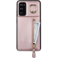 thumbnail image 5 of Samsung Galaxy S20 FE Case with Card Holder for Women, Samsung Galaxy S20 FE Phone Case Wallet with Credit Card with Ring Kickstand Zipper Slim Stand Case - Rose Gold, 5 of 7