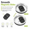 thumbnail image 4 of 2 Pack 20oz Magnetic Tumbler Lid, Fits Yeti Rambler or Old Style RTIC Coffee Tumbler - Replacement for Spillproof Ozark Trail Lids, Magnetic Slider Switch Spill Proof Tumbler Cover, BPA Free, 4 of 9