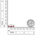 thumbnail image 6 of Gem Stone King 925 Silver and 10K Yellow Gold White Created Sapphire and Red Ruby Wedding-Bands Ring for Women | 1.45 Cttw | Round 4MM | Gemstone September Birthstone | Size 5, 6 of 6
