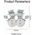thumbnail image 6 of Rhinestone Christmas Snowman Brooch Pin for Women Unisex Silver Gold-Toned Enamel Pearl AB Crystal Cartoon Badges Brooches Lapel Pins Suit Collar Dress Accessories Xmas Jewelry for Winter, 6 of 6