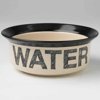 PetRageous Pooch Basics Water Bowl, 2 Cups, Black and White
