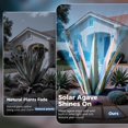 thumbnail image 3 of Escultura KODIBO Tequila, planta rústica de agave, solar, 60 cm, azul, 3 of 8